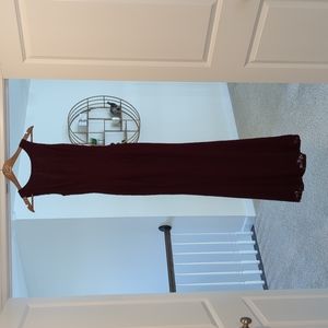 Burgundy gown